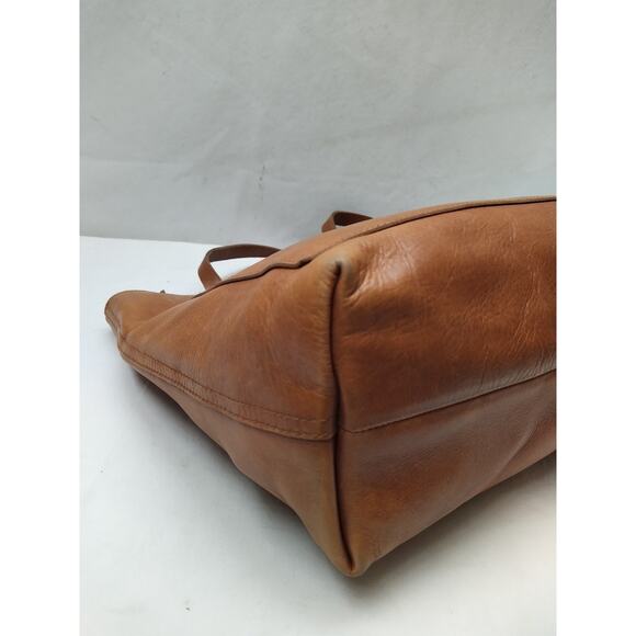 Madewell Brown Leather Double Handles Tote Bag - Picture 15 of 16